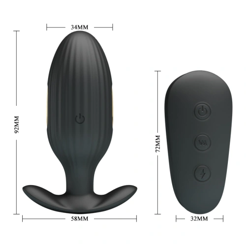 Anal stimulator with remote and electrostimulation Pretty Love Kelly [5]