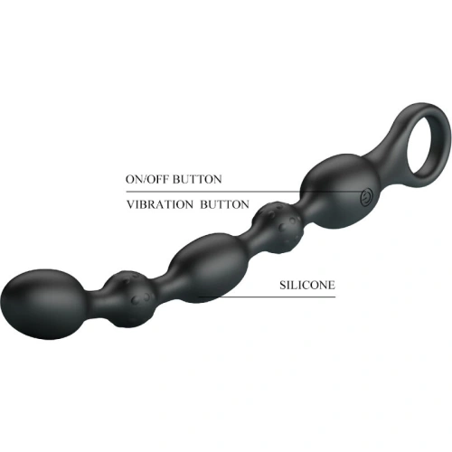 Dilyana- Rechargeable Vibrating Anal Silicone Van Rosary [6]