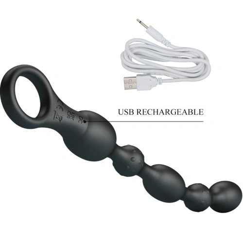 Dilyana- Rechargeable Vibrating Anal Silicone Van Rosary [7]