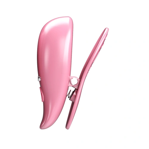 Nina - Pretty Love Leaf Rechargeable Vibrating Nipple Clips Pink [2]