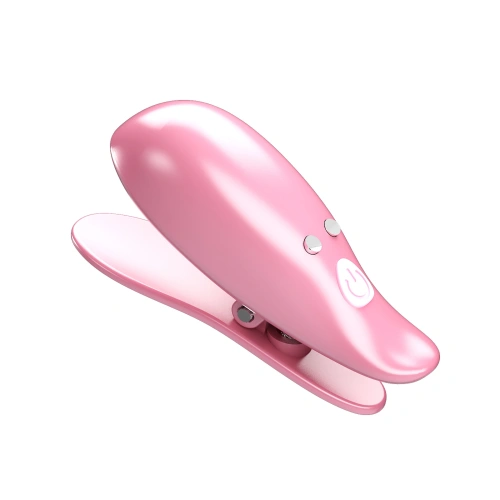 Nina - Pretty Love Leaf Rechargeable Vibrating Nipple Clips Pink [3]