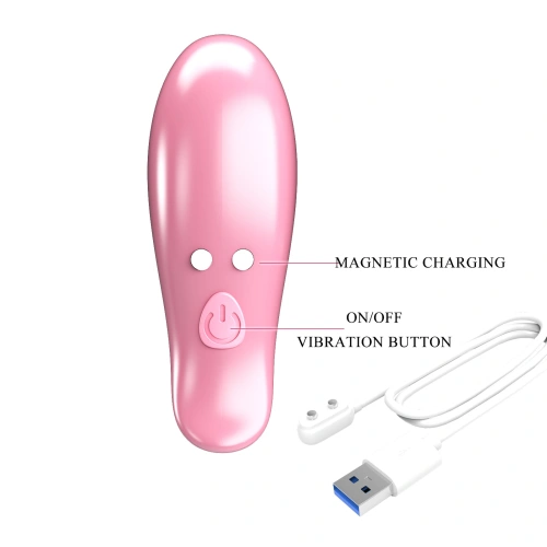 Nina - Pretty Love Leaf Rechargeable Vibrating Nipple Clips Pink [6]