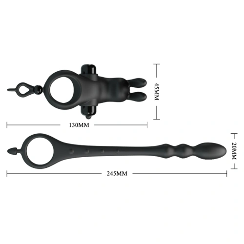 Ralitsa Vibrating penis ring with clitoral and anal stimulation Penis Sleeve V [4]