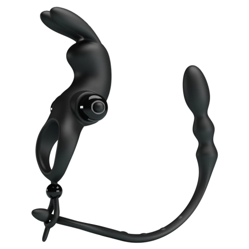 Ralitsa Vibrating penis ring with clitoral and anal stimulation Penis Sleeve V