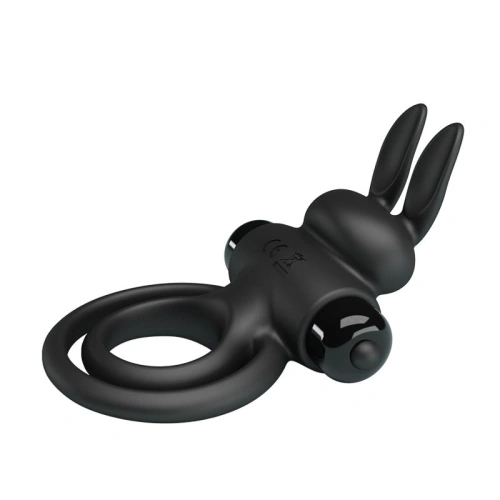 Vibrating double cock ring|silicone clitoris stimulator [2]