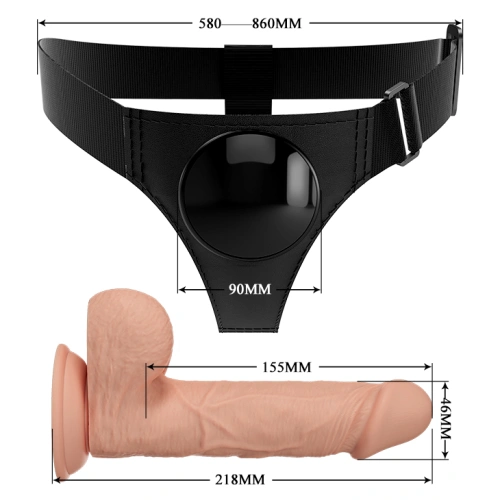 Nina - Strap-on belt with vacuum grip and realistic Jerry dildo [4]
