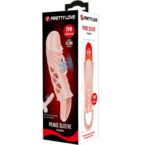 Vibrating penis extender with testicle ring Cecelia body [4]
