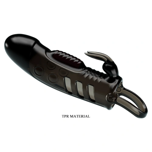 Sloane vibrating penis extender with ears black [1]