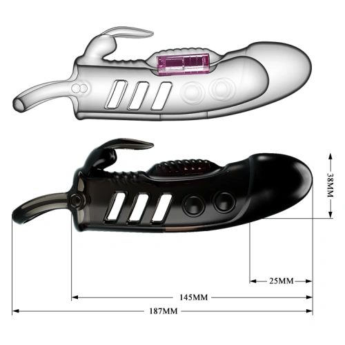 Sloane vibrating penis extender with ears black [6]