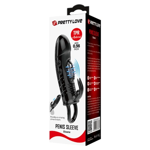 Sloane vibrating penis extender with ears black [7]