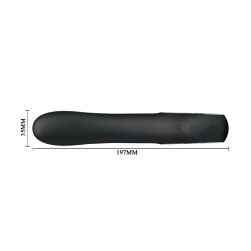 Alston Silicone Rechargeable Vibrator Black 20cm. [4]