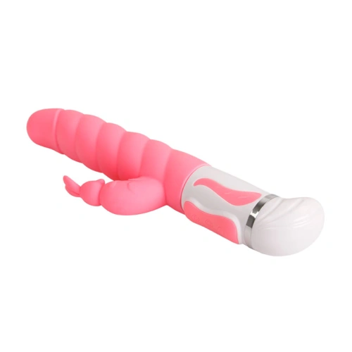  Silicone Rabbit Vibrator Pretty love steven swivel end Pink [2]