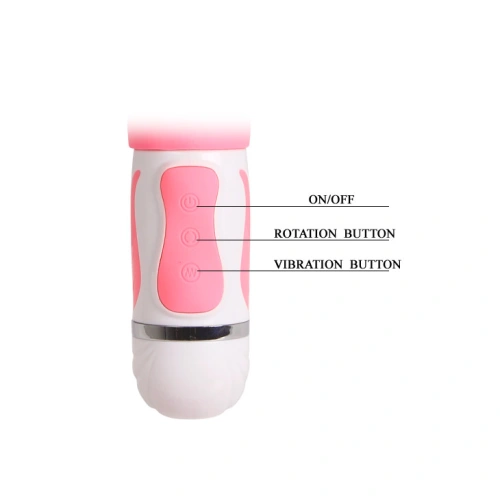  Silicone Rabbit Vibrator Pretty love steven swivel end Pink [5]