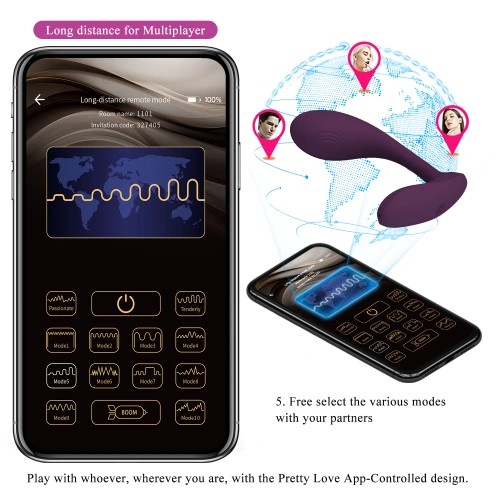 Nina - Pretty Love Baird Mobile App Controlled Rechargeable Vibrating Stimulator [16]