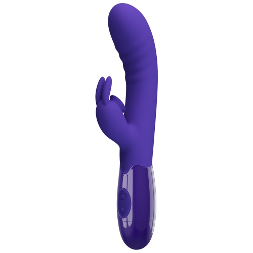 Cerberus Youth Mini Tongue Rechargeable Silicone Rabbit Vibrator Purple [1]