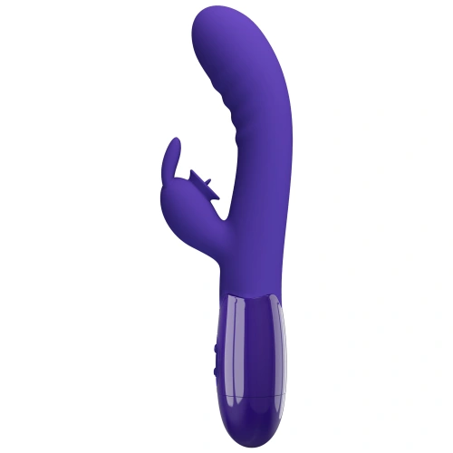 Cerberus Youth Mini Tongue Rechargeable Silicone Rabbit Vibrator Purple [2]