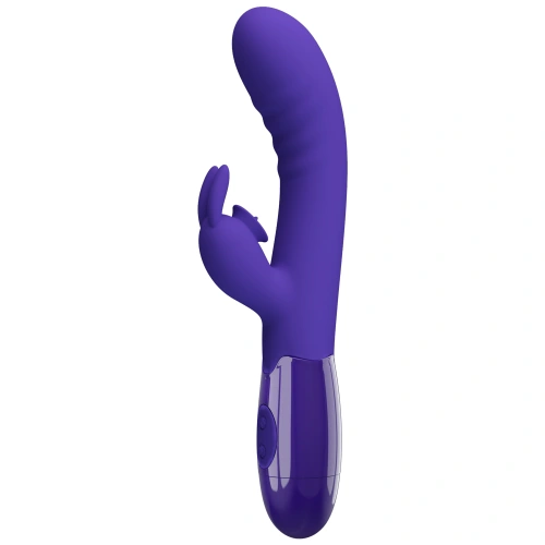 Cerberus Youth Mini Tongue Rechargeable Silicone Rabbit Vibrator Purple [3]