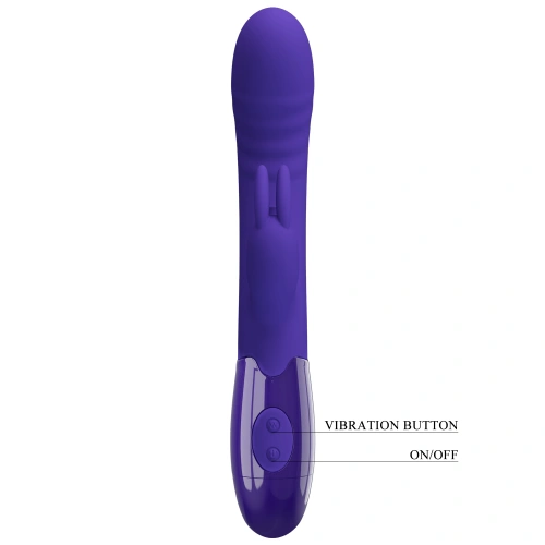 Cerberus Youth Mini Tongue Rechargeable Silicone Rabbit Vibrator Purple [7]