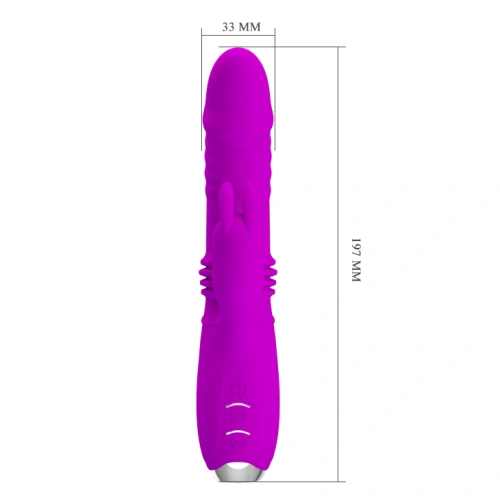 Dilyana - Dorothy rechargeable silicone rabbit vibrator with back and forth function [7]