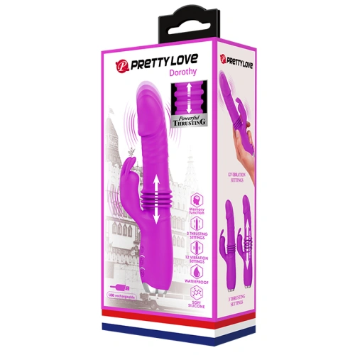 Dilyana - Dorothy rechargeable silicone rabbit vibrator with back and forth function [8]