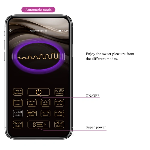 Rechargeable Silicone Vibro Egg with Mobile App Fisherman Purple [14]