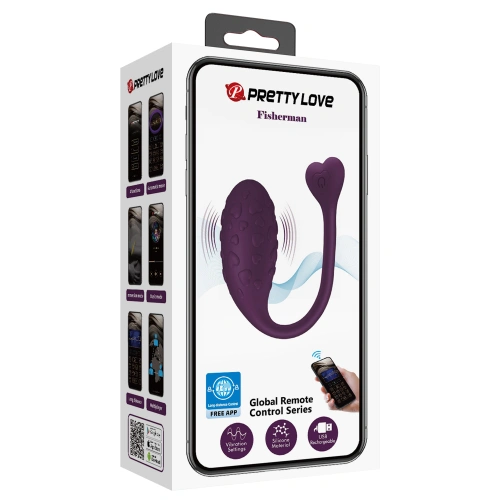 Rechargeable Silicone Vibro Egg with Mobile App Fisherman Purple [17]