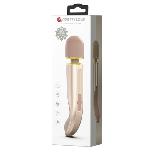 *Color - Nina - Powerful rechargeable Wand massager Interesting Massager pearl beige [11]