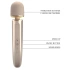 *Color - Nina - Powerful rechargeable Wand massager Interesting Massager pearl beige [6]