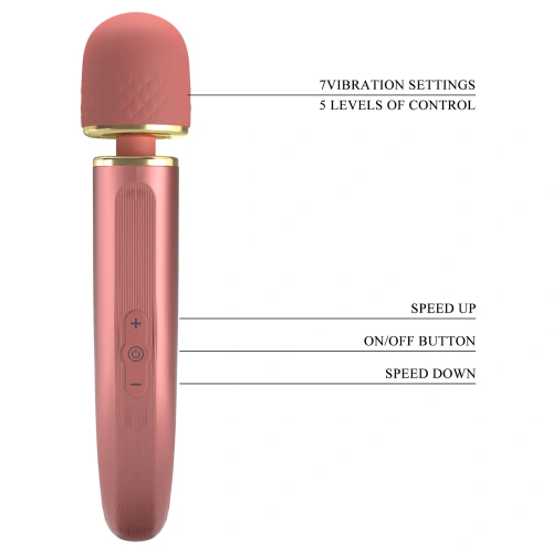 Powerful rechargeable Wand massager Interesting Massager pearl red [4]