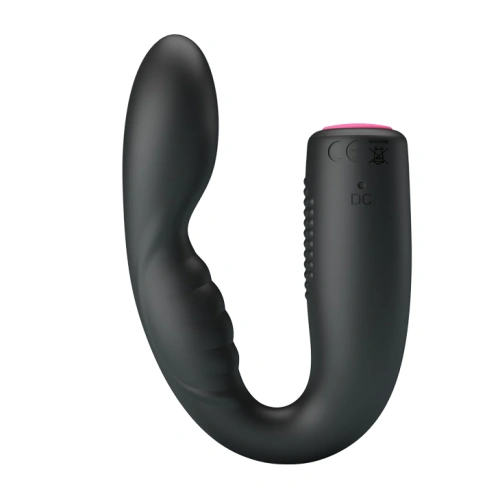 Flexible multifunctional vibrating massager made of silicone Quintion black [2]