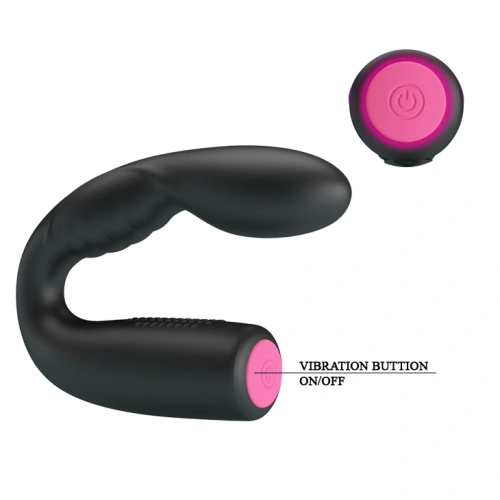 Flexible multifunctional vibrating massager made of silicone Quintion black [5]