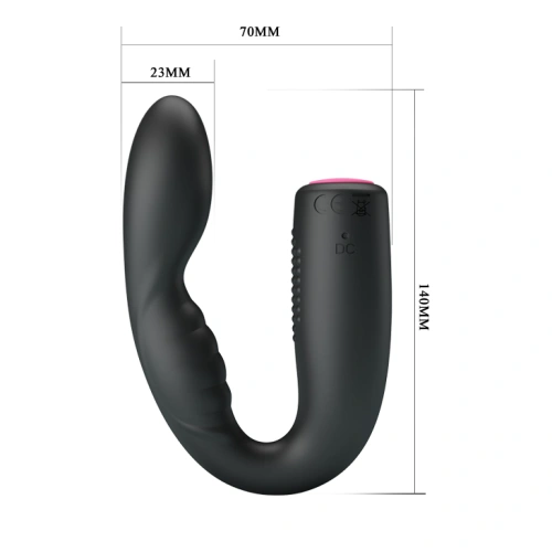 Flexible multifunctional vibrating massager made of silicone Quintion black [6]