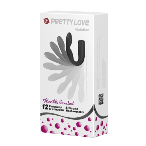 Flexible multifunctional vibrating massager made of silicone Quintion black [9]