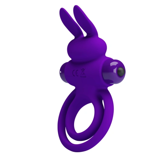 Vibrating double penis ring with clitoris stimulator made of silicone Ring III purple [2]