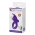 Vibrating double penis ring with clitoris stimulator made of silicone Ring III purple [7]