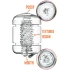 Nina - Compact double-sided masturbator Private Crystal Clear Pussy & Mouth transparent [3]