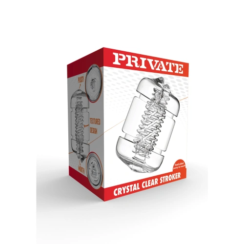Nina - Compact double-sided masturbator Private Crystal Clear Pussy & Mouth transparent [4]