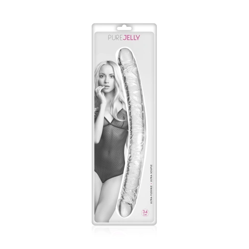 Double flexible jelly dildo Pure Jelly transparent 34 cm. [2]