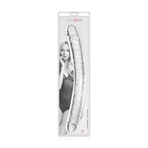 Large double flexible jelly dildo Pure Jelly transparent 44 cm. [2]