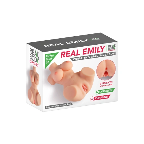 Realistic Vibrating Masturbator Female Cyber ​​Skin Real Body Emily [5]
