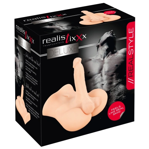 Nina - 2 in 1 masturbator anus with bending dildo Realistixxx Deluxe M02 [8]