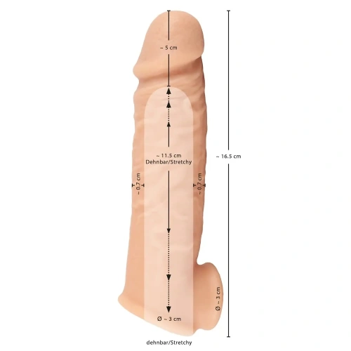 Realistixxx silicone penis extender +5 cm [8]