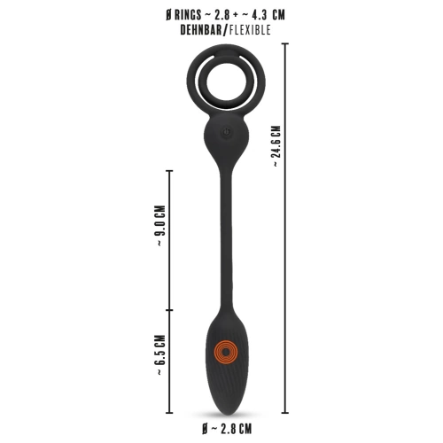 Rebel RC Butt Plug Cock And Ball Ring Rechargeable Silicone Butt Plug with Remote Control and Cock Ring [10]