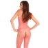 Rene Rofe Mesh One Piece Bodysuit With Thin Straps Pink [4]