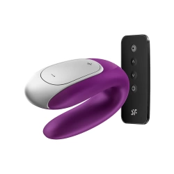Vibrator for couples Satisfyer Double Fun purple with remote and App