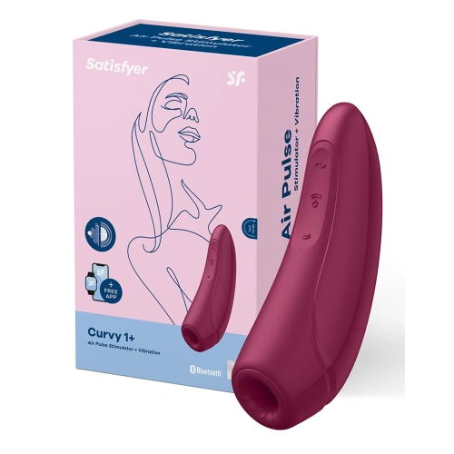 Clitoral stimulator with vibrations Satisfyer Curvy 1 Plus red with App [6]