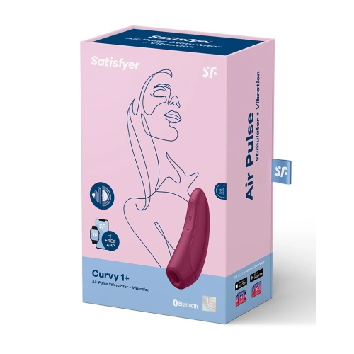 Clitoral stimulator with vibrations Satisfyer Curvy 1 Plus red with App [7]
