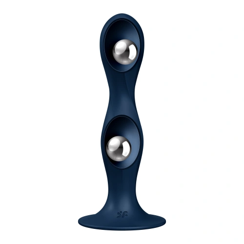 Silicone Satisfyer Double Ball-R Dildo Blue [1]