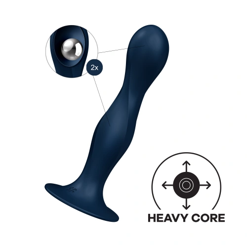 Silicone Satisfyer Double Ball-R Dildo Blue [2]