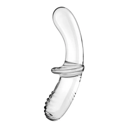 Glass double dildo Satisfyer Double Crystal transparent
